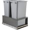 Hardware Resources Double 50 Quart Metal Drawer Box Soft-close Trashcan Pullout CAN-MDB5-D50G - alternate 1